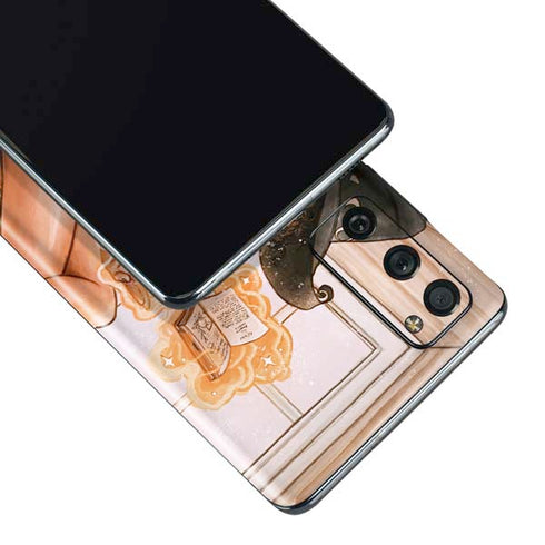 Cozy Autumn Library Witch with Cat and Coffee by Ivy Dolamore Galaxy S20 Fan Edition Skin